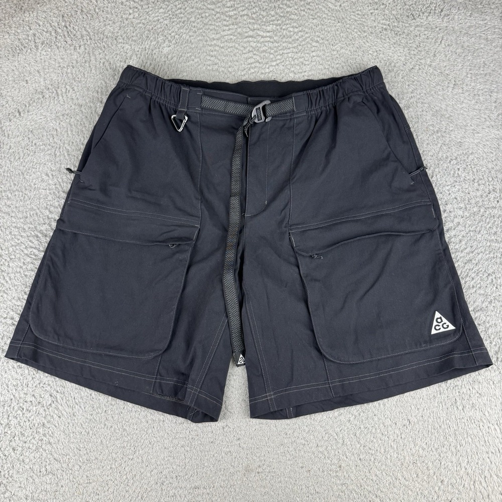 Nike ACG Smith Summit Cargo Shorts Black CORDURA Hiking HV0593-010 Men's Size M